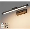 Image 1 : irotine Black Battery Operated Picture Light Rechargeable, Wireless Picture Light for Painting with 