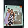 Image 1 : 2-Pack Lace Chemise Set Size XXL by FN, Purple & Floral Patterns