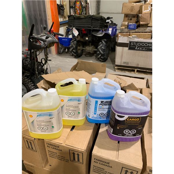 Lot of 4×3.78L Assorted Windshield Washer Fluid