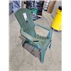 Image 3 : Gracious Living Adirondack Chair With Built-In Phone Holder - Green