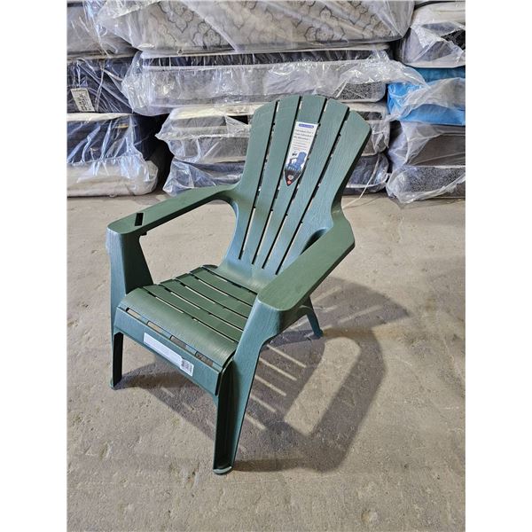 Gracious Living Adirondack Chair With Built-In Phone Holder - Green