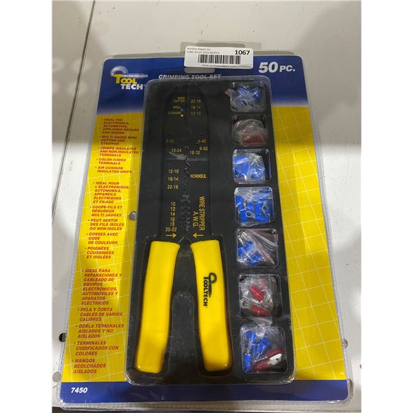 Tool Tech 50-Piece Crimping Tool Set with Wire Cutter and Insulated Terminals