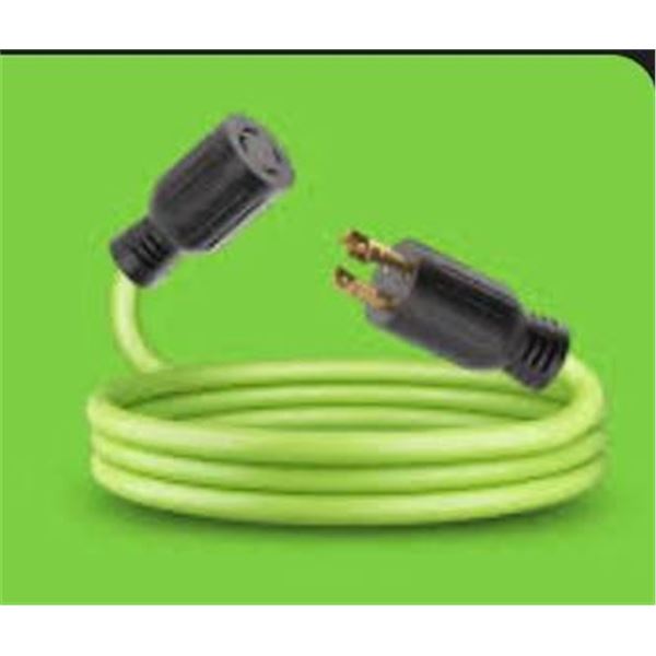 30 Amp 20-Foot Generator Extension Cord, 4-Prong, Green