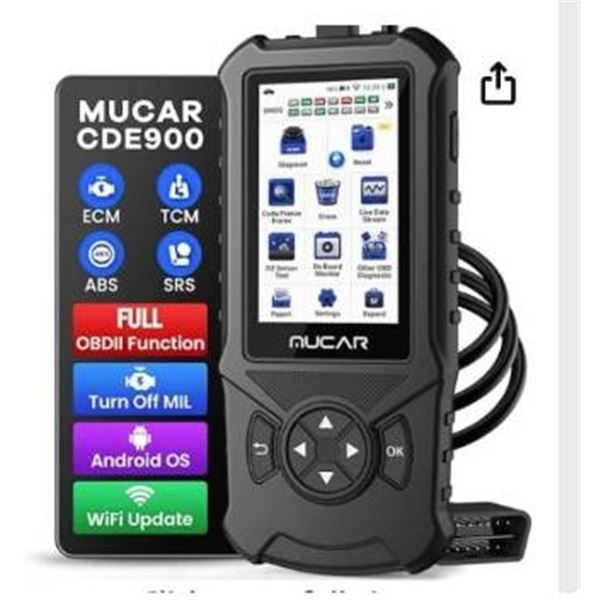 MUCAR CDE900 Pro OBD2 Diagnostic Tool With 32G Memory and Touchscreen