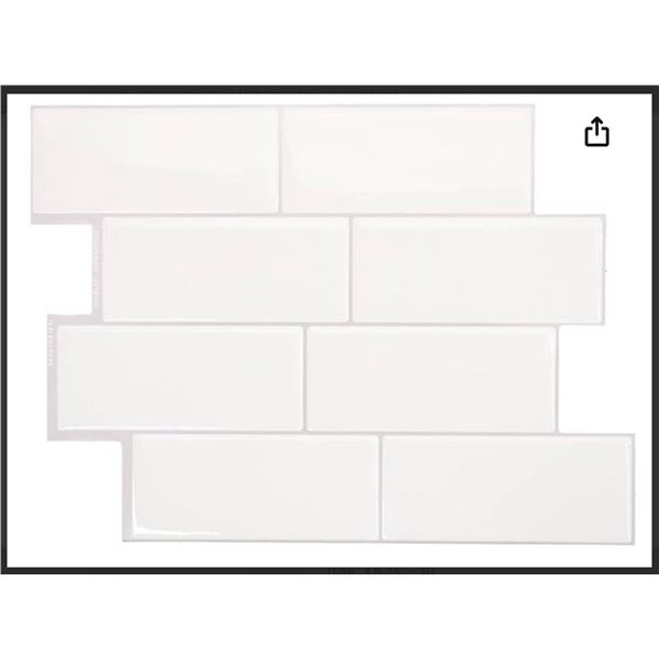 Smart Tiles Peel and Stick Backsplash – 6 Sheets of 11.56” x 8.38” [x=#82