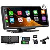 Image 1 : Portable Wireless CarPlay Screen for Car: 4K Apple Carplay & Android Auto Car Play Screen with 4K Da