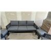 Image 3 : Outdoor Patio Furniture Set With Sofa and Chairs, Gray Cushion Design