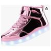 Image 1 : Aptesol Kids LED Light-Up Shoes in Mirror Pink, Size 8.5 Big Kid