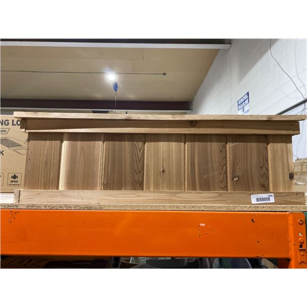 Rectangular Wooden Storage Chest With Sliding Panel Opening 36 x 18 x 18 inches