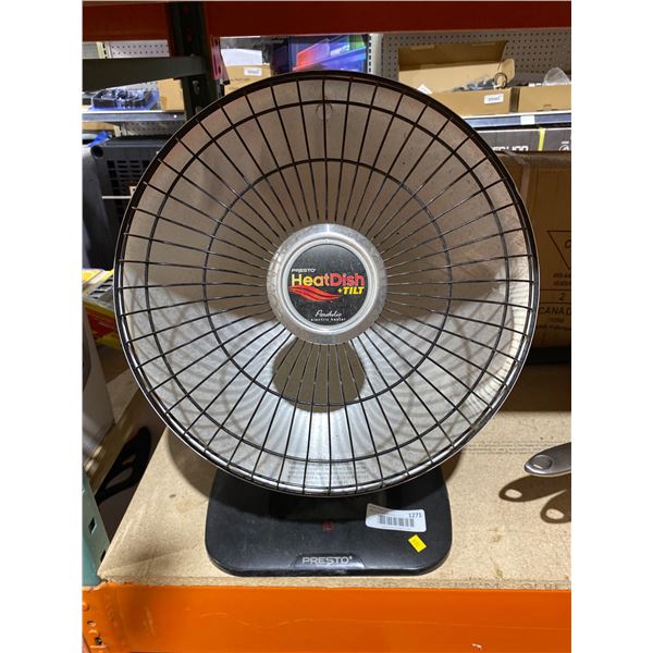 Presto HeatDish Parabolic Electric Heater, Model 0792907 – NO BOX