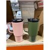 Image 3 : Lot of 2 Reduce Insulated Travel Mugs Set, Pink and Green, 40 oz Capacity