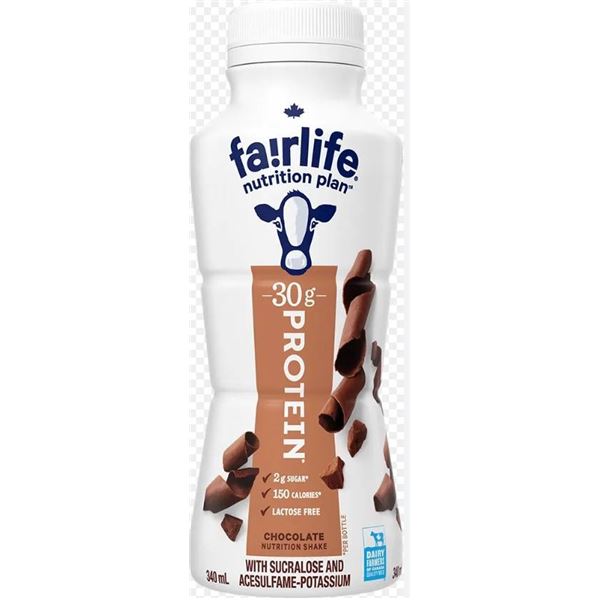 Fairlife Nutrition Plan Chocolate Protein Shakes, 17 Bottles, 340ml Each