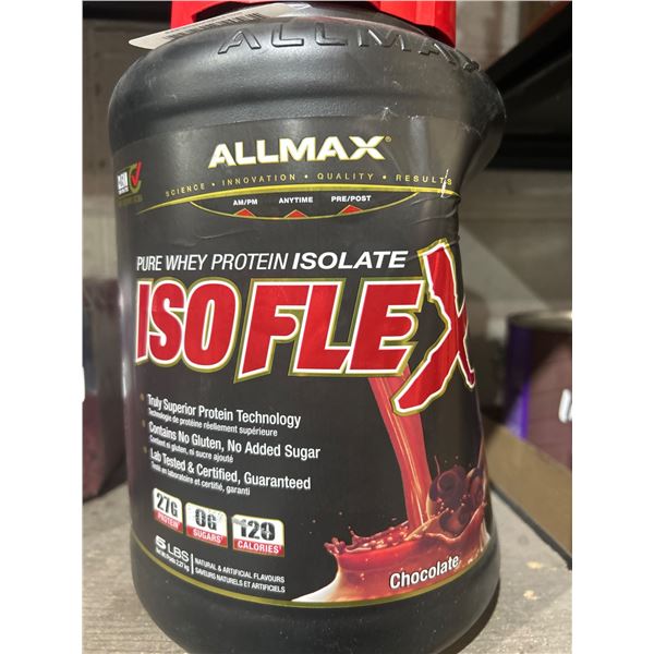 Allmax Isoflex Pure Whey Protein Isolate, Chocolate, 5 lbs