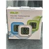 Image 2 : BALDR Square Thermometer and Hygrometer with Temperature Humidity Display Temperature Sensor (White)