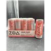 Image 1 : Zoa Energy Drink White Peach Zero Sugar 12-Pack 355ml Cans