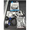Image 1 : Audio-Visual Cables and Power Adapters, Multiple Types