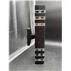 Image 2 : Wall-Mounted Vertical Light Fixture With Black and Clear Accents