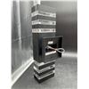 Image 3 : Wall-Mounted Vertical Light Fixture With Black and Clear Accents
