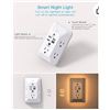 Image 1 : Outlet Extender with Night Light, HANYCONY Multi Plug Outlet, USB Wall Charger Surge Protector 4 USB