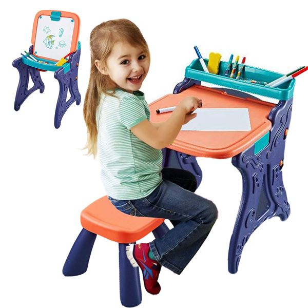 Art Painting Learning Table with Chair and Accessories for Ages 3+