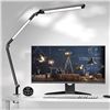 Image 1 : LED Desk Lamp with Adjustable Arm and Clamp Base