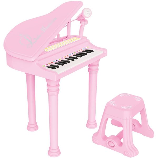 Losbenco Toddler Piano with Stool â€“ Model X004BR1EVN, Pink