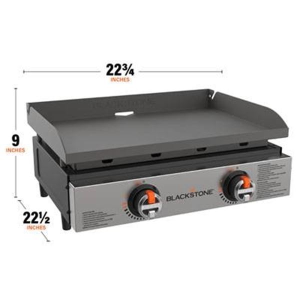 Blackstone 22-Inch Tabletop Griddle With Hood and Dual Burners
