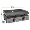 Image 1 : Blackstone 22-Inch Tabletop Griddle With Hood and Dual Burners