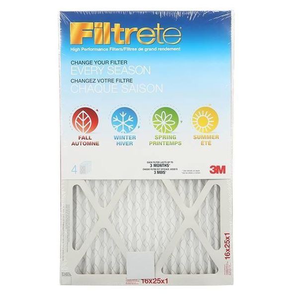 3M Filtrete Electrostatic Air Filters 16x25x1, Pack of 4