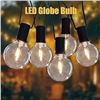 Image 1 : Brightech Ambience Pro Globe LED String Lights Set with Black Wire