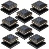 Image 1 : TZ28 Solar Post Cap Lights, Black, Set of 6