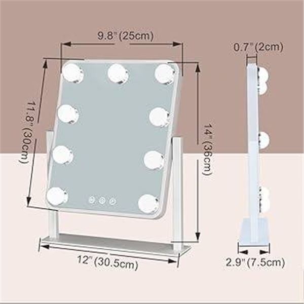 Fancii Maddie Vanity Mirror With BT Speakers And Wireless Charging