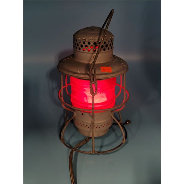 Hiram L. Piper Co. Railroad Lantern Lamp (Tested & Working)
