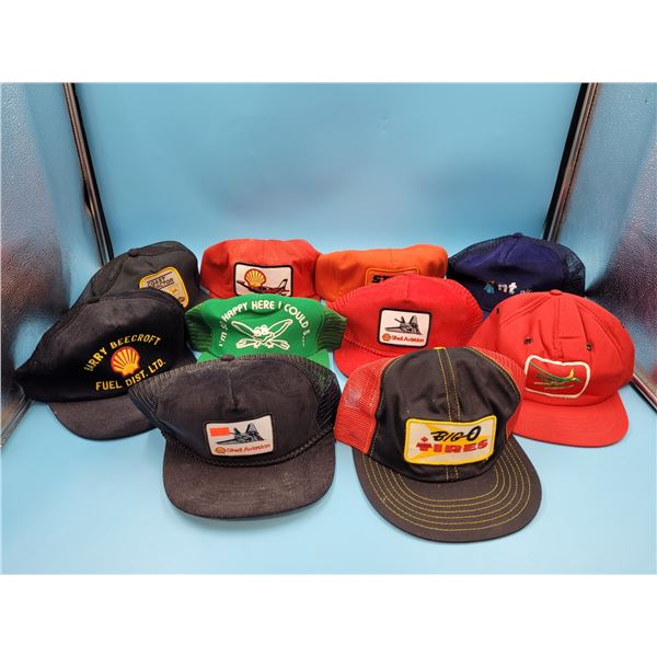 Lot Of 10 VTG Trucker Caps