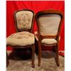 Image 2 : Pair Of VTG Needlepoint Parlor Chairs