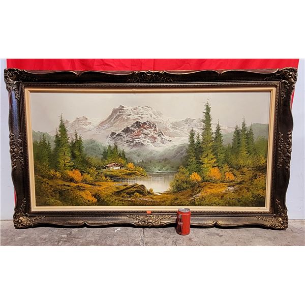 Large Framed & Signed Landscape Oil Painting By - R. King