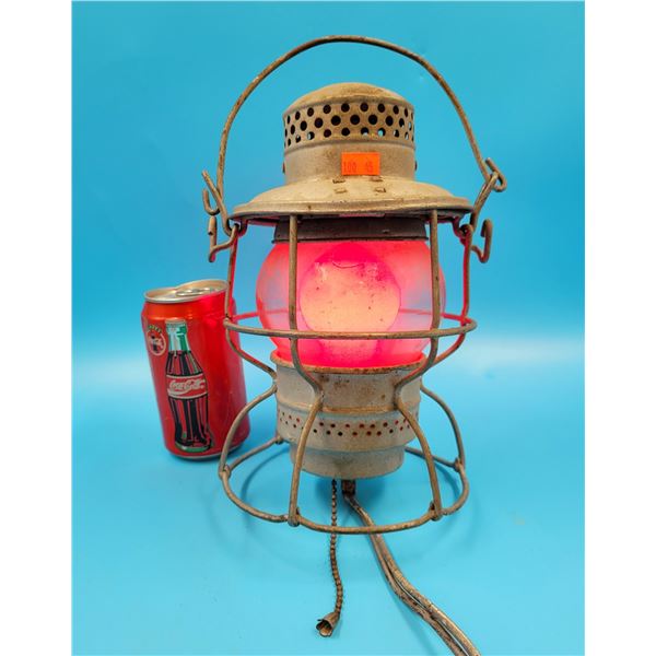 Hiram L. Piper Co. Railroad Lantern Lamp (Tested & Working)