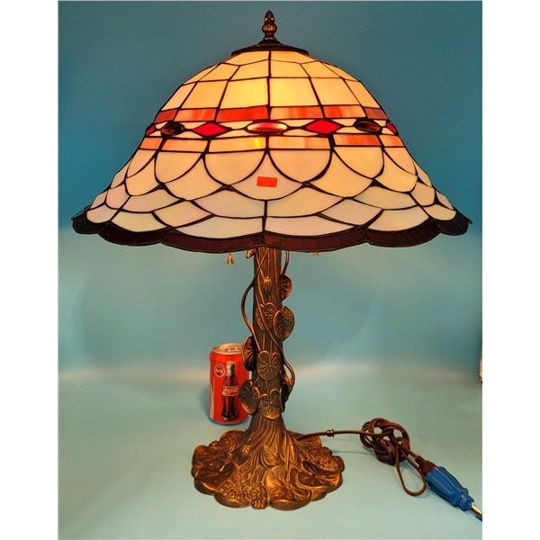 VTG Leaded Stained Glass Lamp