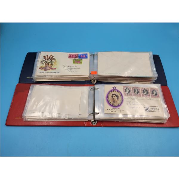 Two Malaysian Books Full Of Stamps