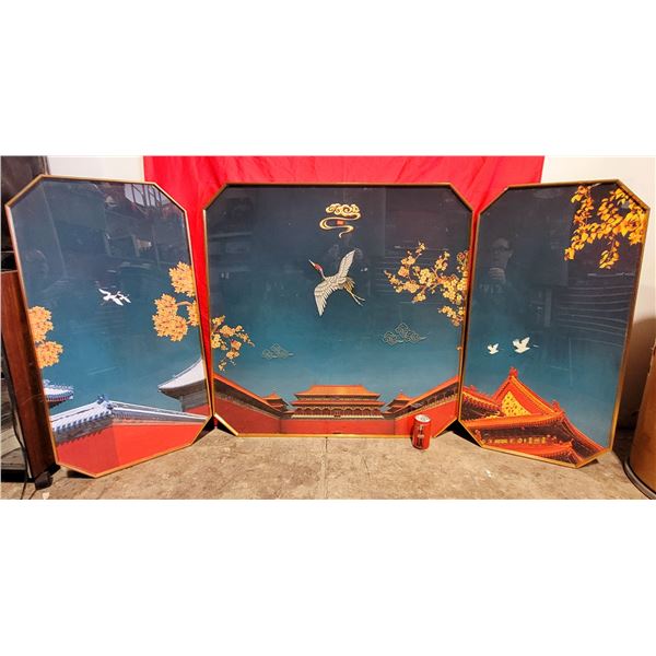 3-Piece Framed Chinese Art