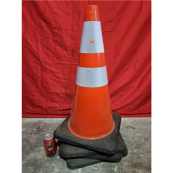 4 Large Traffic Cones