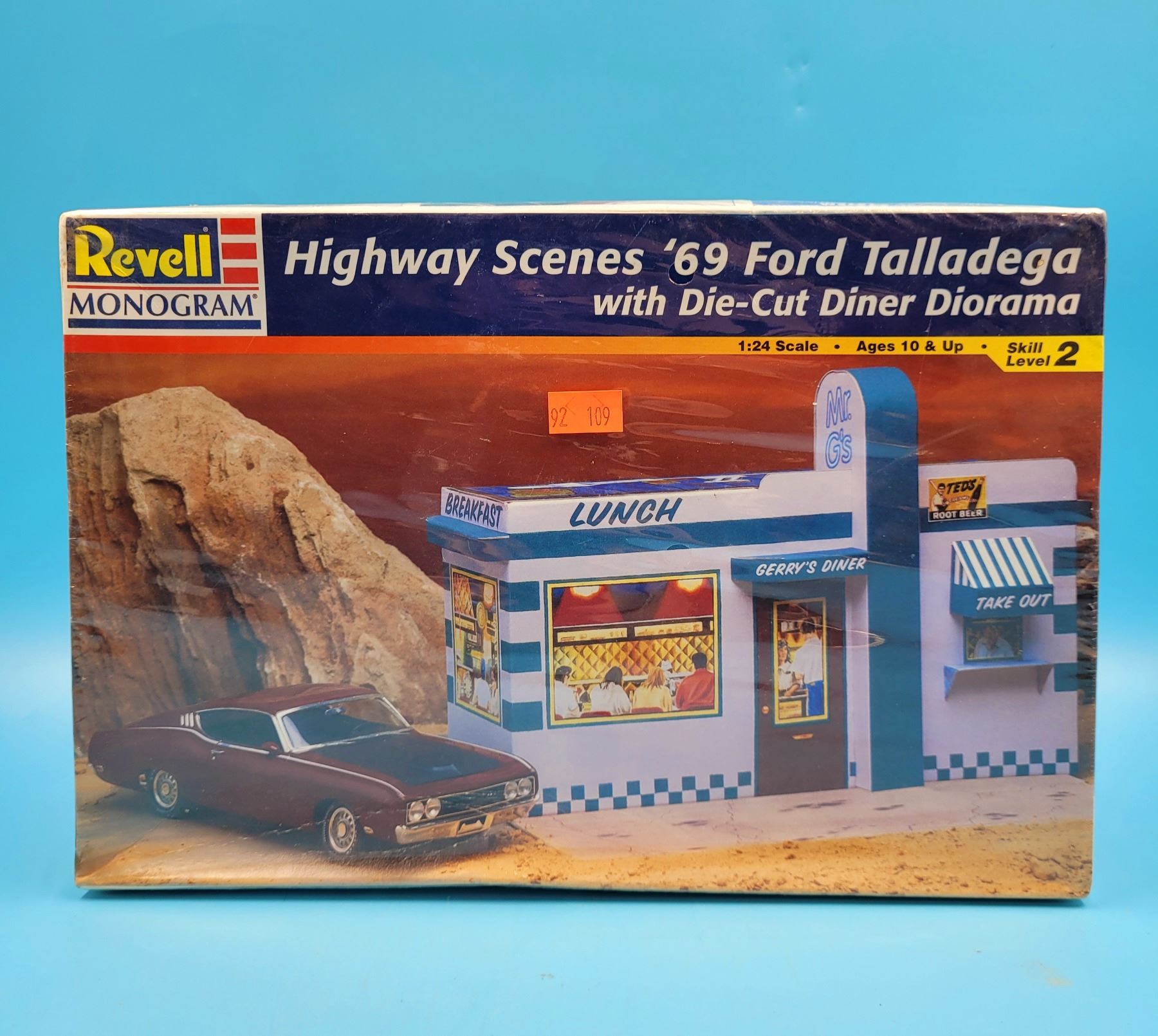 Revell Monogram Highway Scenes '69 Ford Talladega w/ Die-Cut Diner ...