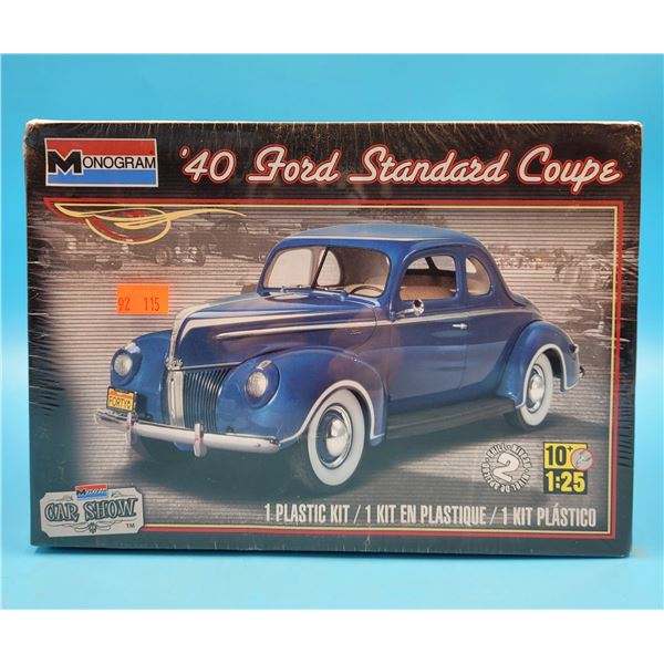 Sealed Monogram '40 Ford Standard Coupe 1:25 Scale Model Kit