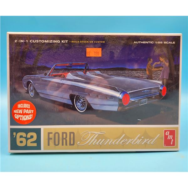 Sealed AMT 1:25 Scale '62 Ford Thunderbird 2-in-1 Customizing Model Kit