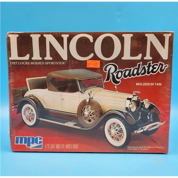 Sealed MPC Lincoln Roadster 1927 Locke-Bodied Sportster 1:25 Scale Model Kit