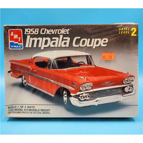 Sealed AMT ERTL 1958 Chevrolet Impala Coupe 1:25 Scale Model Kit