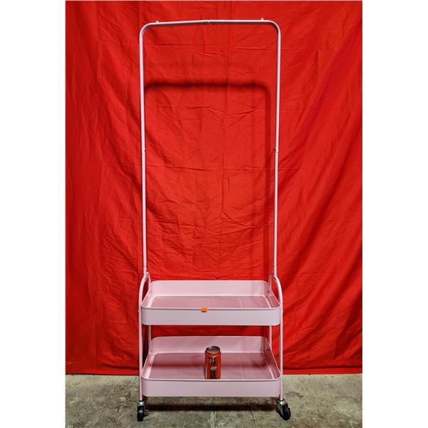 Pink 2-Tier Metal Laundry Rack