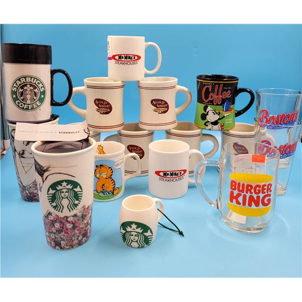 Lot Of Mugs (Burger King, Starbucks, Mr. Mikes)