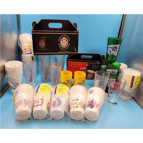 Lot Of Beer Company Cups, Sleeves & Mugs