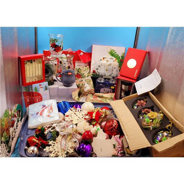 Large Lot Of VTG Christmas Ornaments 